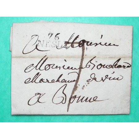 MARQUE 76 NESLE SOMME DEPART OMIECOURT POUR BEAUNE COTE D'OR 23x10 1809