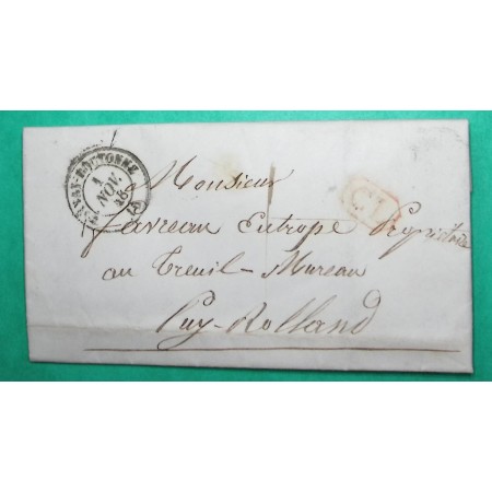 CAD TYPE 15 TONNAY BOUTONNE CHARENTE INFERIEURE CL CORRESPONDANCE LOCALE TAXE 1 POUR TREUIL MUREAU 1848