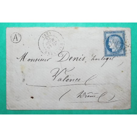 N°60C GC 2238 MARSANNE DROME BOITE RURALE A POUR VALENCE 1875