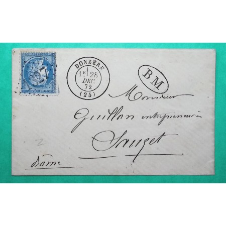 N°60A GC 1327 DONZERE DROME BM BOITE MOBILE POUR SAUZET 1872