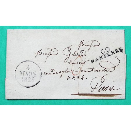 MARQUE 60 NANTERRE SEINE POUR PARIS 30x8 1828