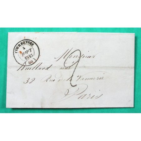 CAD TYPE 14 COURBEVOIE SEINE DEPART PUTEAUX POUR PARIS 1843