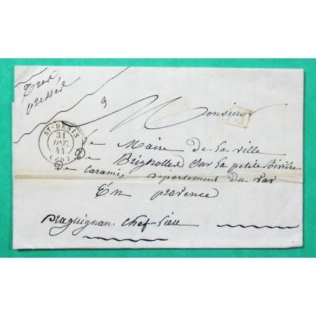 CAD TYPE 15A ST DENIS SEINE PP PORT PAYE POUR BRIGNOLLES VAR 1845