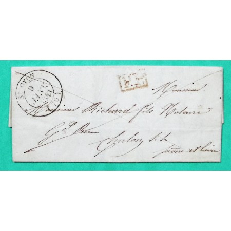 CAD TYPE 14 ST OYEN SAONE ET LOIRE PP PORT PAYE POUR CHALON SUR SAONE 1843