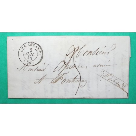 CAD TYPE 15 LES ESSARTS VENDEE POUR FONTENAY LE COMTE 1848