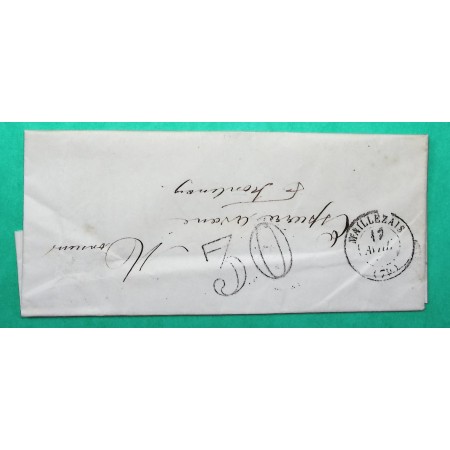CAD TYPE 15 MAILLEZAIS VENDEE POUR FONTENAY LE COMTE TAXE 30 1861
