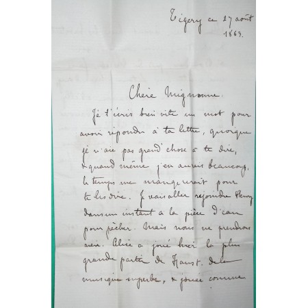 N°22 GC 1125 CORBEIL SEINE ET OISE OR ORIGINE RURALE TIGERY POUR PARIS 1863