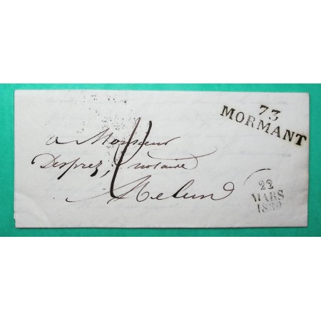 MARQUE 73 MORMANT SEINE ET MARNE POUR MELUN 40x11 1830