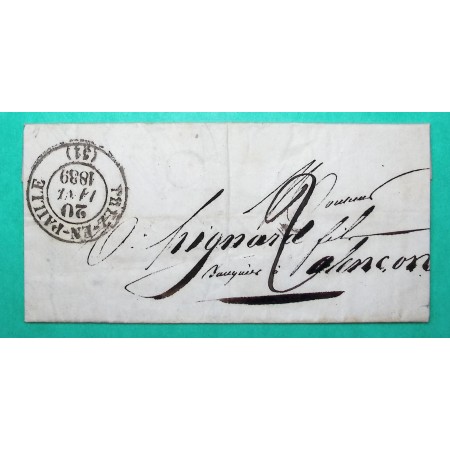 CAD TYPE 13 PREZ EN PAILLE PAIL MAYENNE POUR ALENCON ORNE 1839