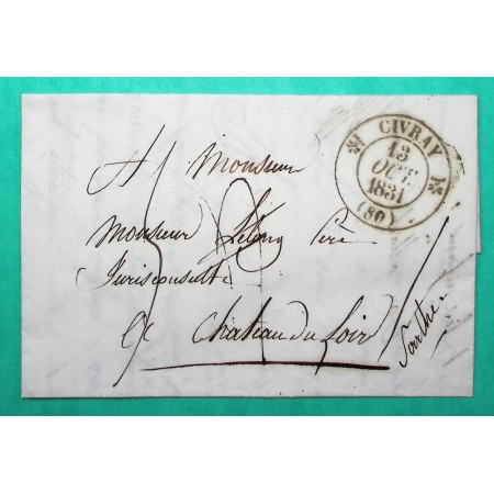 CAD TYPE 12 CIVRAY VIENNE POUR CHATEAU DU LOIR SARTHE 1831