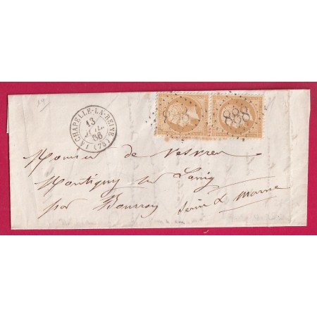 N°21 PAIRE GC 888 LA CHAPELLE LA REINE SEINE ET MARNE POUR BOURRON CAD TYPE 22 AU DOS