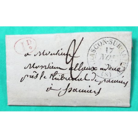 CAD TYPE 13 TARASCON SUR ARIEGE DECIME RURAL SAURAT POUR PAMIERS 1835