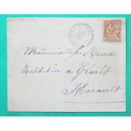 N°117 MOUCHON CAD TYPE TYPE 25 ST JEAN DE VEDAS HERAULT POUR CLARET 1901