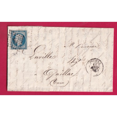N°10 PC 389 BEZIERS HERAULT  1853 POUR GAILLAC TARN