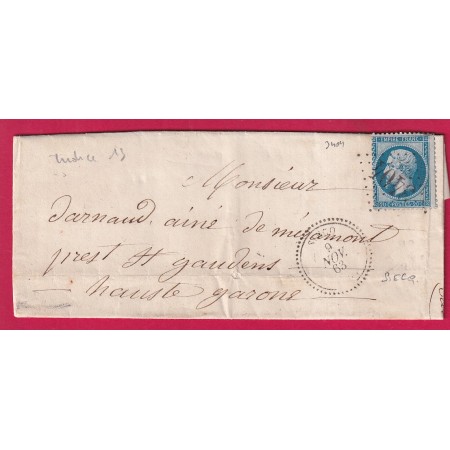 N°22 GC 3404 SIECQ CHARENTE INFERIEURE CAD TYPE 22 INDICE 13 POUR ST GAUDENS HAUTE GARONNE