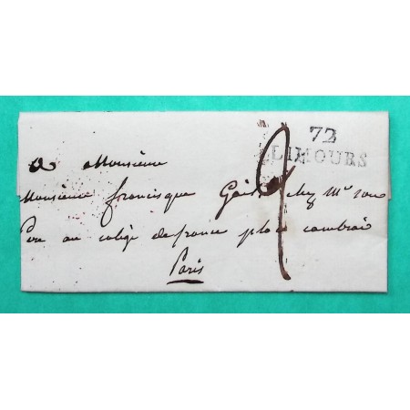 MARQUE 72 LIMOURS SEINE ET OISE DEPART FRILEUSE POUR PARIS 26x9 1821