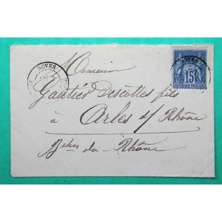 N°90 SAGE CAD TYPE 18 NOVES BOUCHES DU RHONE POUR ARLES 1881