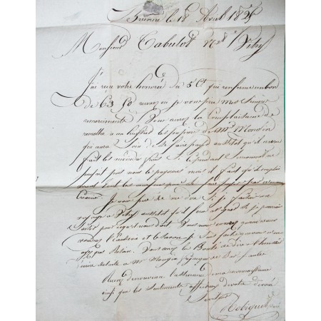 MARQUE 9 BRIENNE LE CHATEAU AUBE POUR VITRY LE FRANCOIS MARNE 35x11.5 1825