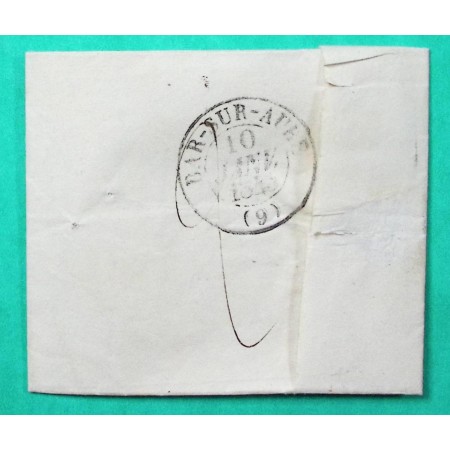 CAD TYPE 13 BRIENNE LE CHATEAU AUBE PP PORT PAYE DEPART EPAGNE POUR BAR SUR AUBE 1845