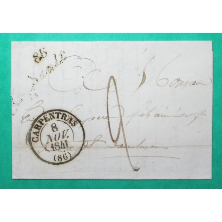 CURSIVE 86 SAULT VAUCLUSE + CAD TYPE 13 CARPENTRAS POUR APT 1841