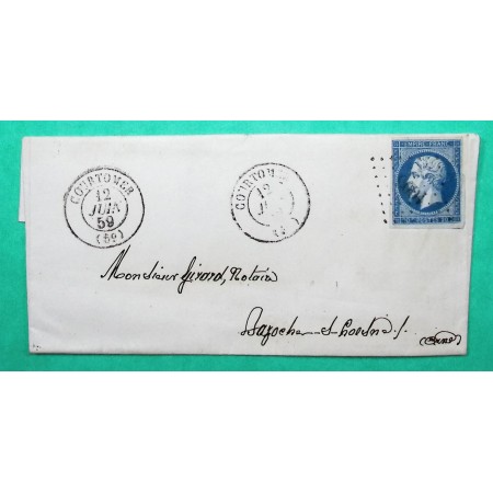 N°14 PC 1006 COURTOMER ORNE POUR BAZOCHES SUR HOËNE 1859