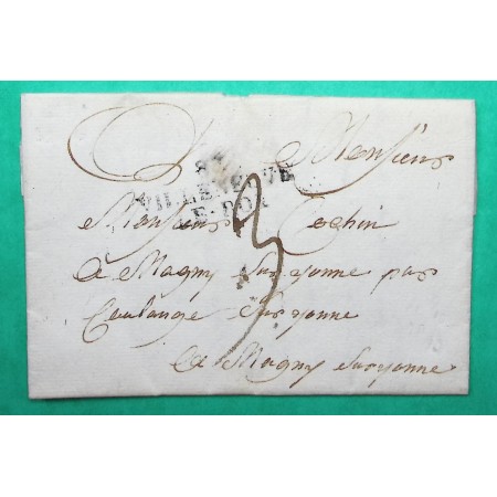 MARQUE 83 VILLENEUVE LE ROI YONNE POUR COULANGE 38x14 1827