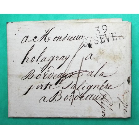 MARQUE ST SEVER LANDES POUR BORDEAUX GIRONDE 31x12 1814