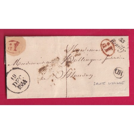 CURSIVE 35 REUILLY INDRE OR DE SAINTE LIZAIGNE DECIME RURAL 1844 TAXE LOCALE 1