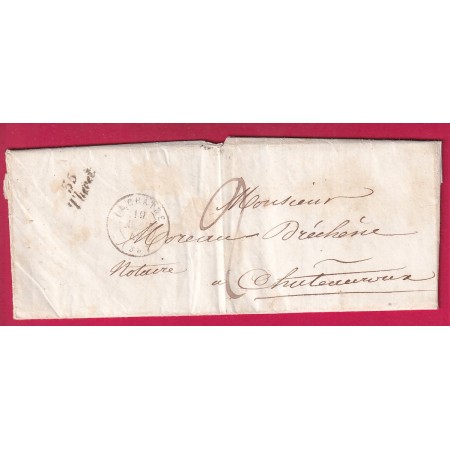 CURSIVE 35 THEVET INDRE CAD TYPE 15 LA CHATRES 1848 POUR CHATEAUROUX INDICE 16