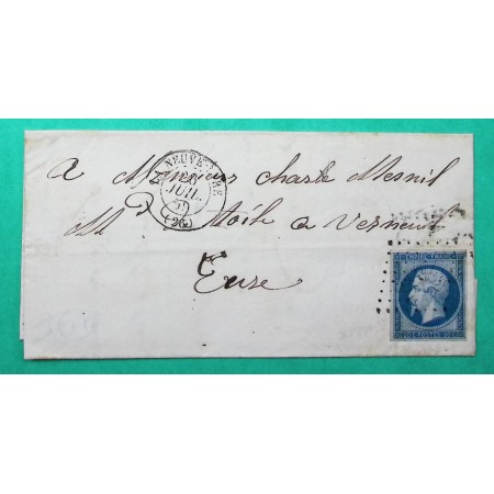 N°14 PC 2255 LA NEUVE LYRE EURE POUR VERNEUIL 1859