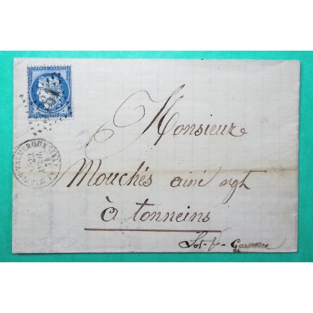 N°60A GC 3761 ST MARTIN VALMEROUX CANTAL POUR TONNEINS LOT ET GARONNE 1874