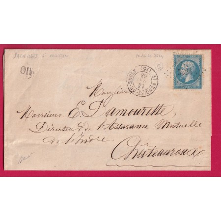 N°22 PC DU GC 3524 ST BENOIT DU SAULT INDRE CAD TYPE 15 OR SALIERES ST MARTIN SIGNE BAUDOT INDICE 19