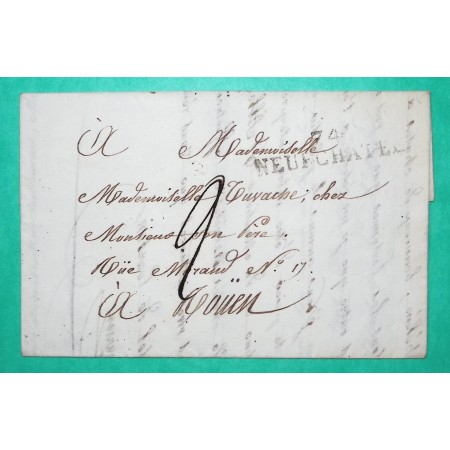 MARQUE 74 NEUFCHATEL EN BRAY SEINE INFERIEURE POUR ROUEN 47x11