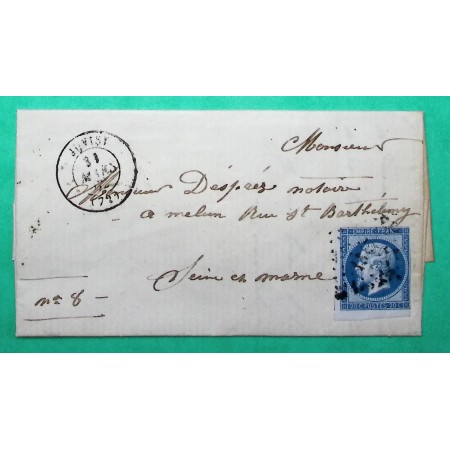 N°14B PC 1347 JUVISY SEINE ET OISE POUR MELUN SEINE ET MARNE INDICE 15