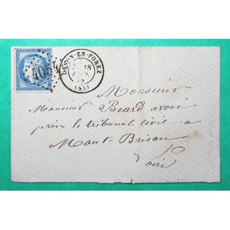 N°60A GC 4054 USSON EN FOREZ LOIRE POUR MONTBRISON 1874