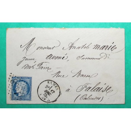 N°60A GC 1458 EXMES ORNE POUR FALAISE CALVADOS 1875