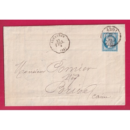 N°60 CONVOYEUR STATION ARGENTON CREUSE + BUREAU DE PASSE 4201 VIERZON CHER SUR TIMBRE POUR BRIVE CORREZE