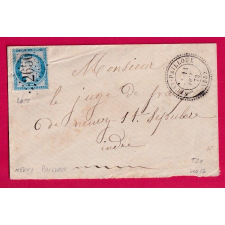 N°60 GC 2650 CAD TYPE 24 NEUVY PAILLOUX INDRE POUR NEUVY ST SEPULCRE INDICE 16