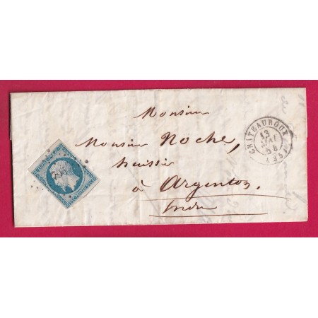 N°15 PETIT BDF UN VOISIN PC 796 CHATEAUROUX INDRE POUR ARGENTON 13 MAI 1854