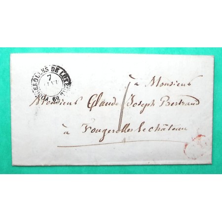 CAD TYPE 15 FOUGEROLLES DE LUXEUIL HAUTE SAONE NON COTE CHEVALIER CL CORRESPONDANCE LOCALE POUR FOUGEROLLES LE CHATEAU 1850