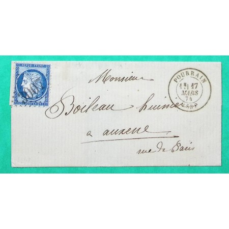 N°60A GC 3007 POURRAIN YONNE POUR AUXERRE 1874