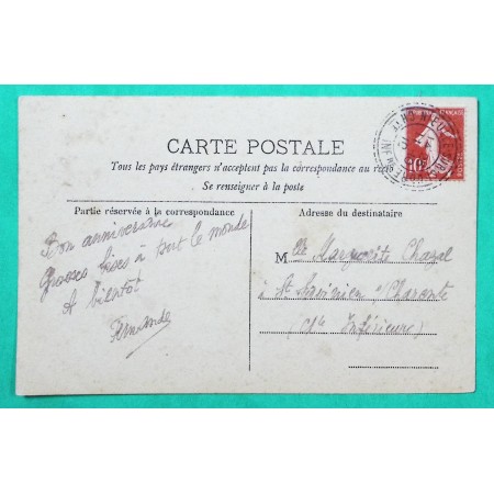 N°135 SEMEUSE CARTE POSTALE CAD FB84 NIEULLE SUR SEUDRE CHARENTE INFERIEURE 1910