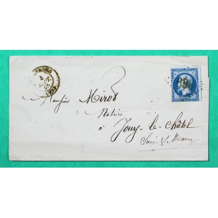N°22 GC 869 CHAMPROND EURE ET LOIR POUR JOUY LE CHATEL SEINE ET MARNE 1865