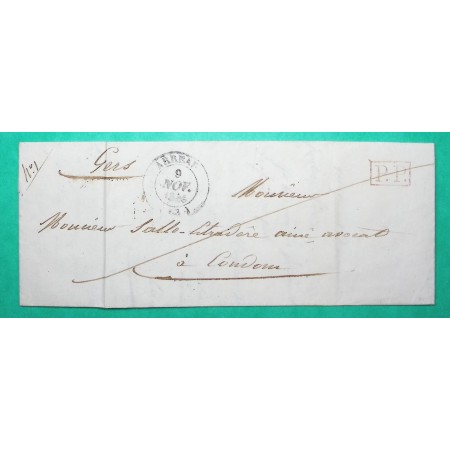 CAD TYPE 14 ARREAU HAUTES PYRENEES PP PORT PAYE POUR CONDOM GERS 1846
