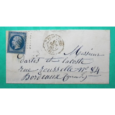 N°22 GC 3009 POUYASTRUC HAUTES PYRENEES POUR BORDEAUX 1863