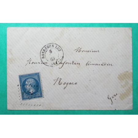 N°22 GC 329 BARREGES LUZ HAUTES PYRENEES POUR NOGARO GERS 1863