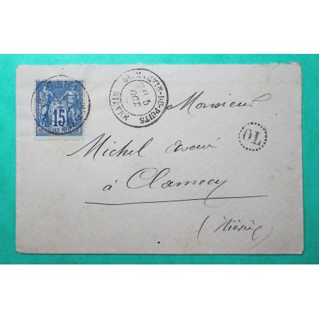 N°90 SAGE CAD TYPE 18 ST MARTIN DU PUITS OL ORIGINE LOCALE POUR CLAMECY 1886