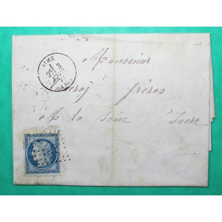 N°60B TYPE II GC 31 AIME SAVOIE POUR LA SONE ISERE 1874