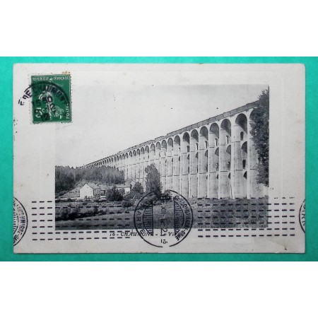 N°137 SEMEUSE CARTE POSTALE OBLITERATION MECANIQUE CHAMBON CHALONS SUR MARNE GARE 1912