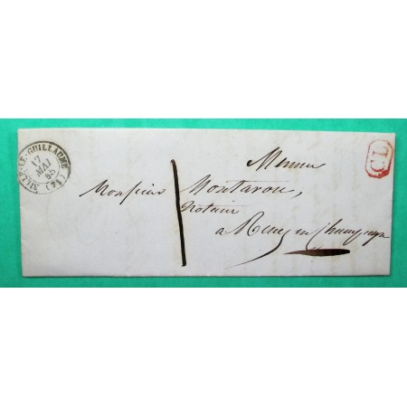 CAD TYPE 15 SILLE LE GUILLAUME SARTHE CL CORRESPONDANCE LOCALE POUR ROUEZ TAXE 1 1845